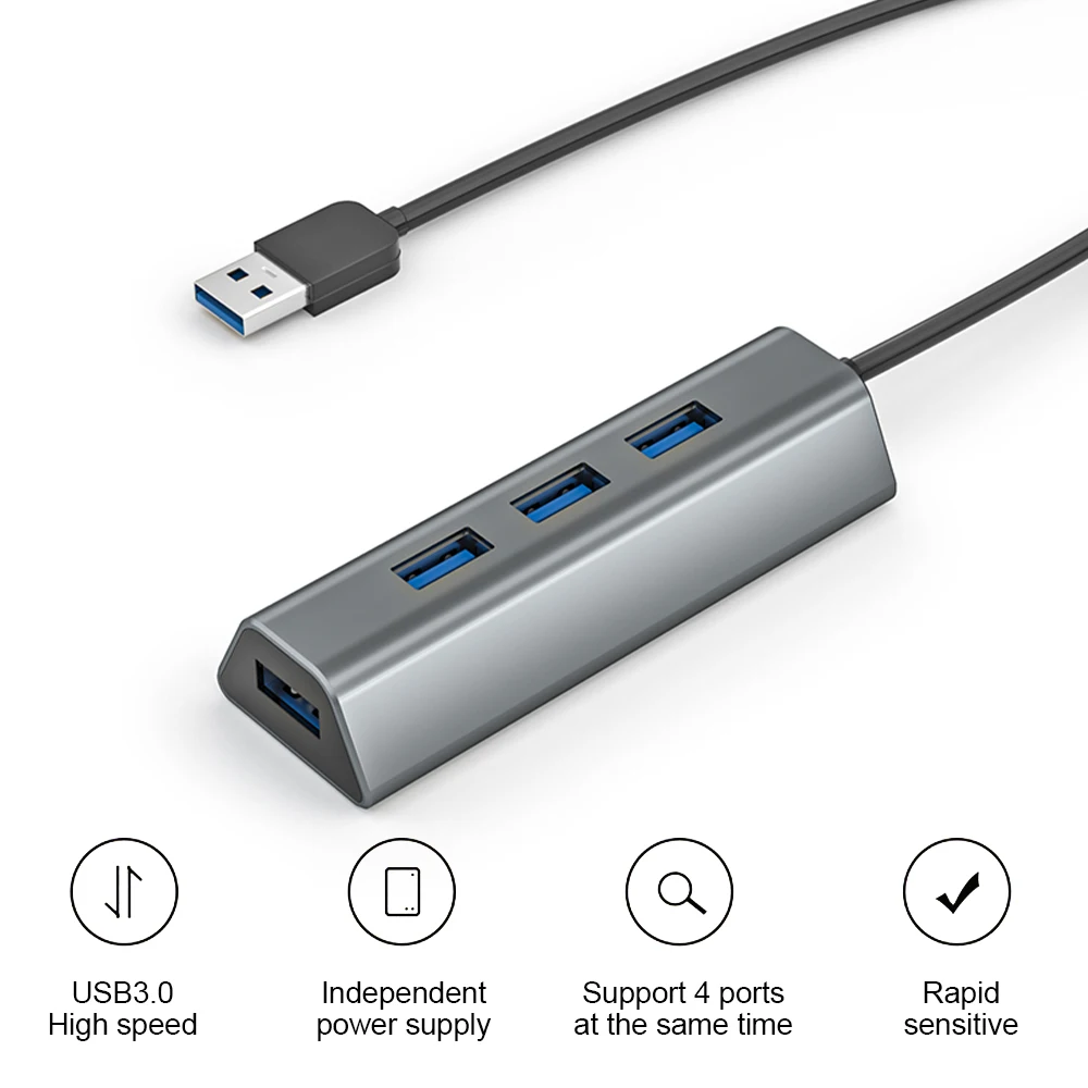 

Концентратор ACASIS на 4 порта USB 3,0 высокоскоростной разветвитель трансмиссии адаптер из алюминиевого сплава концентратор для жесткого диска ...