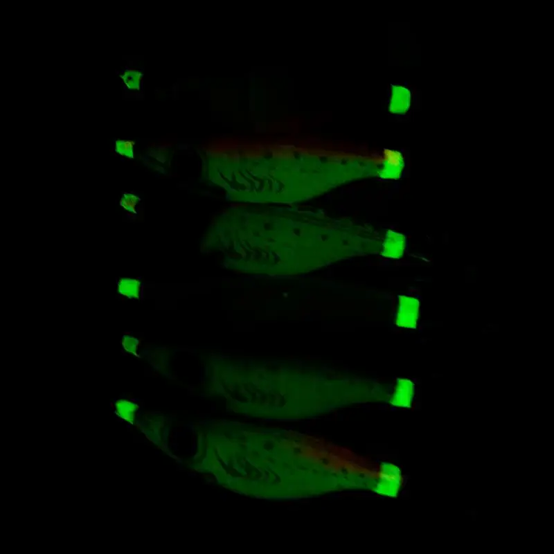 6 шт. светящиеся Джиги приманки Рыболовные креветки Пластиковые 10 см в виде