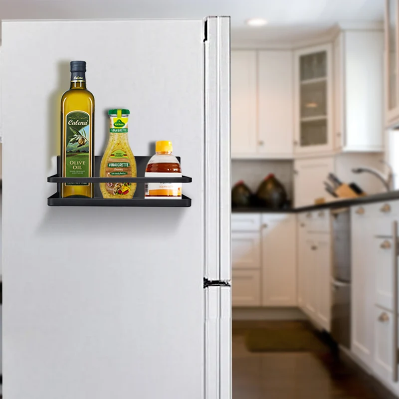 Магнитный стеллаж для хранения кухонный холодильник приправа держатель полка