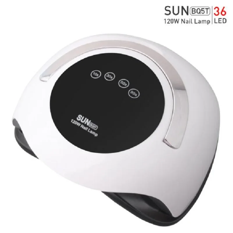 Портативная Сушилка для ногтей мощная 120 Вт лампа SUN BQ5T УФ светодиодный большой