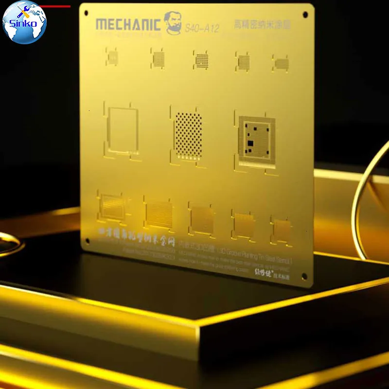 3d трафарет MECHANIC S40 для реболлинга BGA золотой стальная сетка процессора NAND IPhone