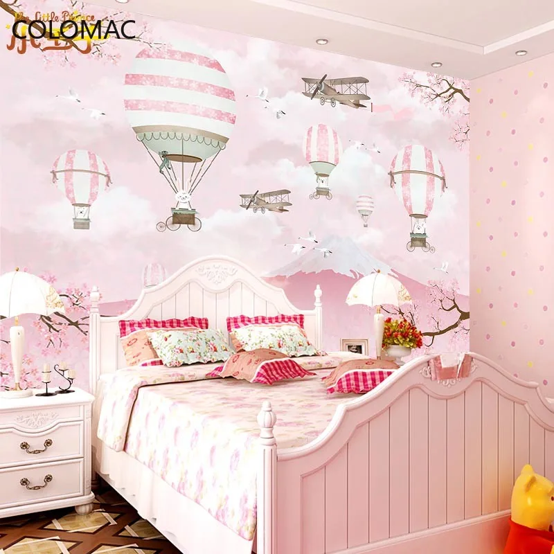 

Colomac Custom 3d Cartoon Animal Children Room Hot Air Balloon Room Background Wallpaper Decor Accesories for Home Dropshipping
