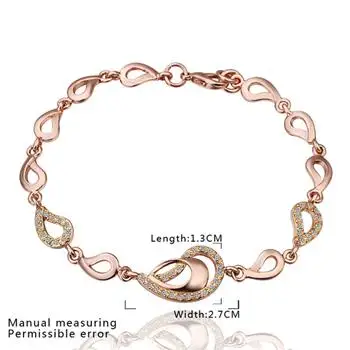 

Rose Gold Water Drop Ladies Bracelet Evil Eye Bracelet Luxury Jewelry Gift Gemstone Bracelet 2021 B040 LKN18KRGPB040 Wholesale