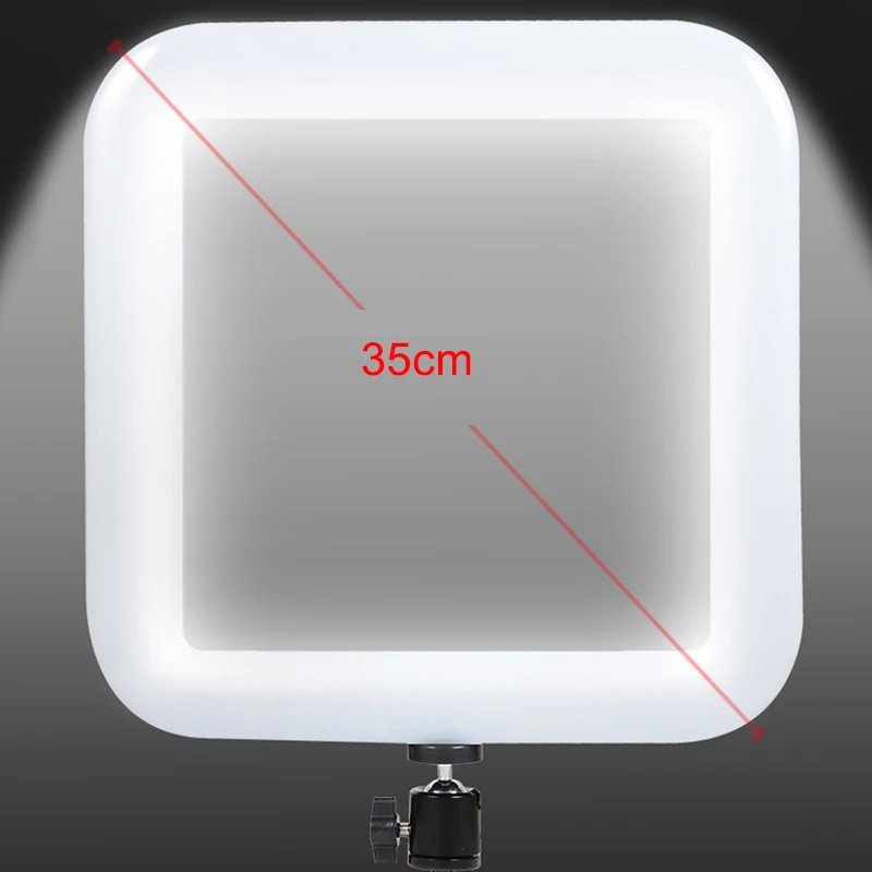 Кольцевой светильник 14 дюймов светодиодный с регулируемой яркостью для селфи