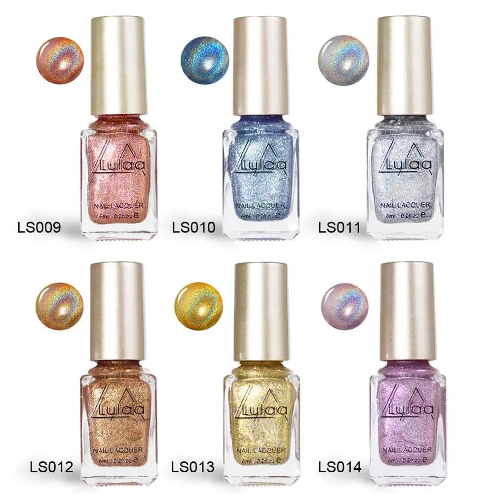 6 мл Лак для ногтей металлический эффект искусства ногтя длительный