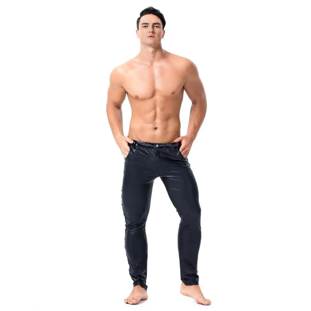 Плотные горячие сексуальные кожаные брюки штаны для ночного клуба рок-группы игр