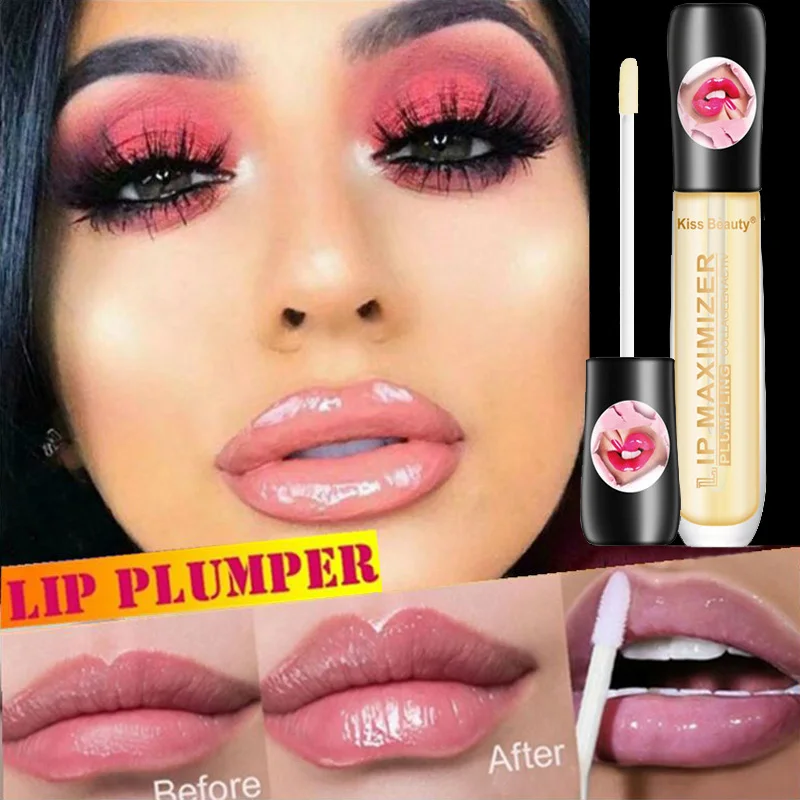 

5ml Clear Lip Plumper Oil Makeup Brighten Lips Color Gloss Moisturizing Repairing Reduce Fine Lines Lip Plumping Serum Cosmetics