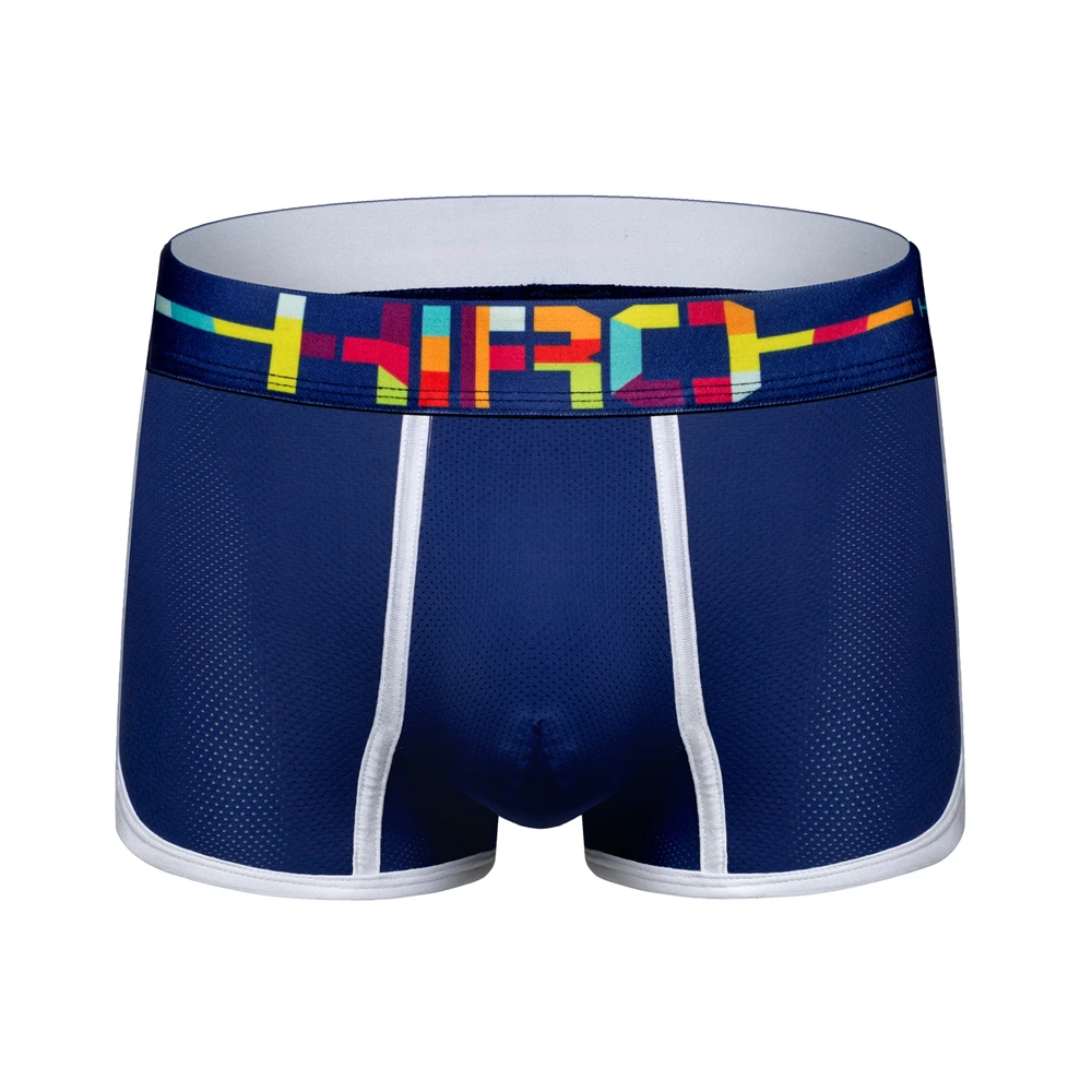 Сексуальное мужское нижнее белье сетка Модальные дышащие шорты-боксеры трусы