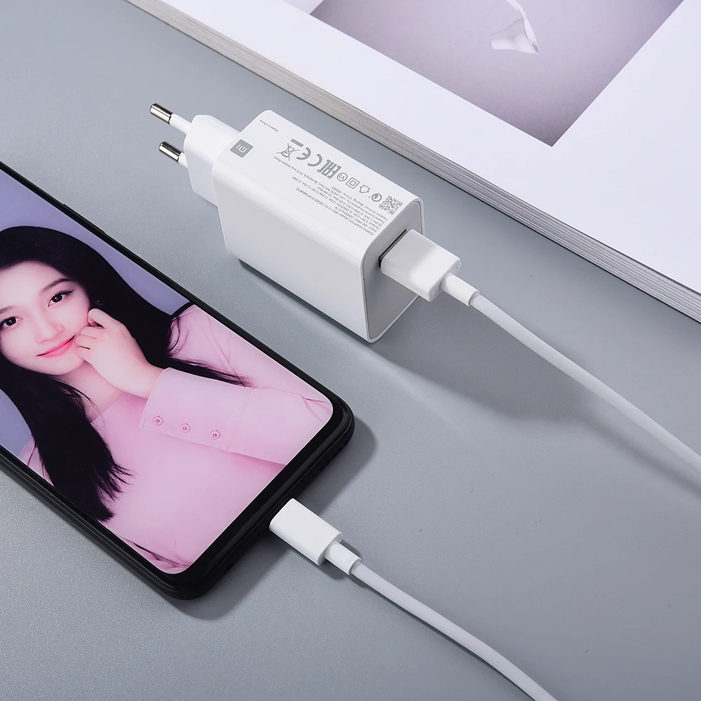 Оригинальное зарядное устройство Xiaomi 33 Вт EU с кабелем для быстрой зарядки 6A Type C Mi