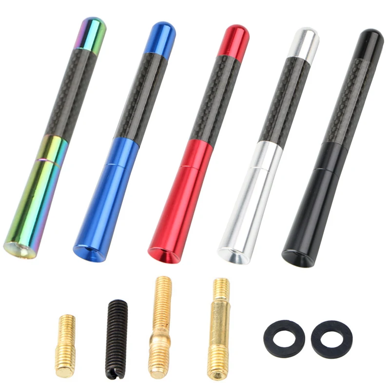 Короткая радиоантенна 12 см из углеродного волокна подходит для BMW Ford Focus Peugeot Citroen Opel Skoda Toyota Dodge и т. д.