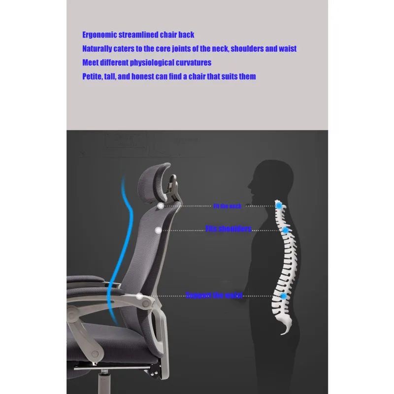 

Bajiujian 568W Gaming Silla Gamer Live Chair Executive Office Lacework Swivel Chairs Wheel Mesh Footrest Ergonomics Household