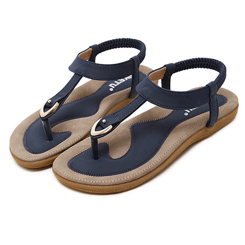 Женские сандалии модные летние на плоской подошве женские Вьетнамки 2018 пляжные