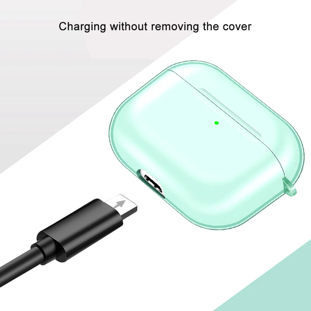 Силиконовый чехол для Airpods Pro прозрачный беспроводного Bluetooth-наушников
