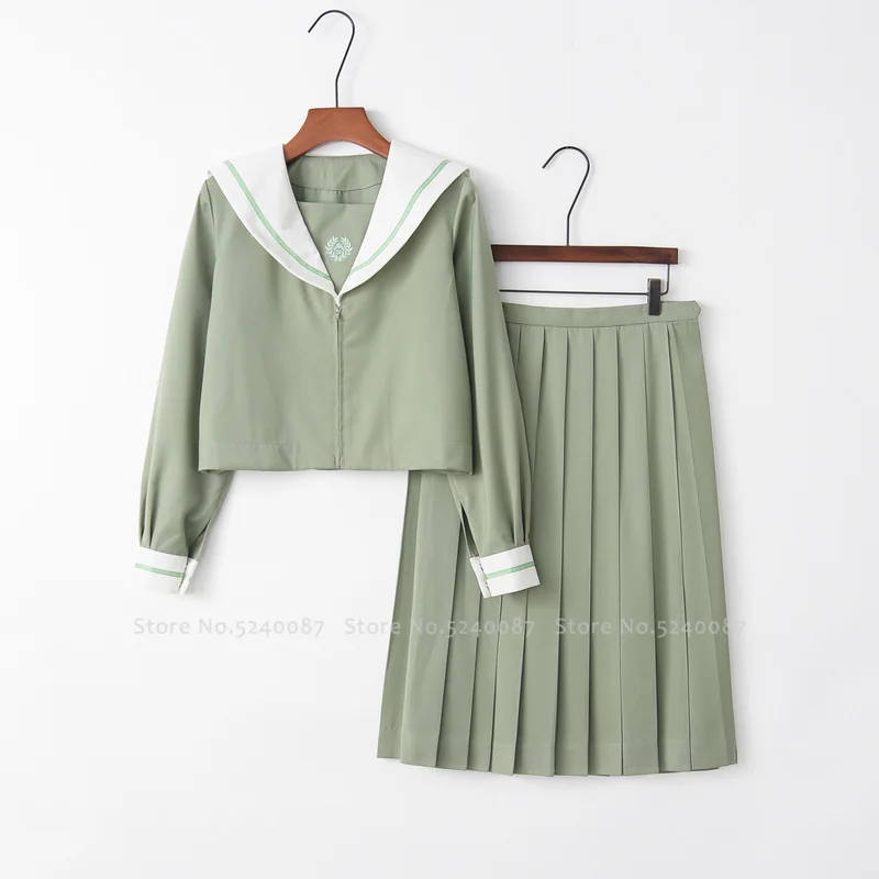 Japanese JK Uniforms British Style Pleated Skirt Long Sailor Suit Women Korean Students Graduation Performance Costumes | Тематическая
