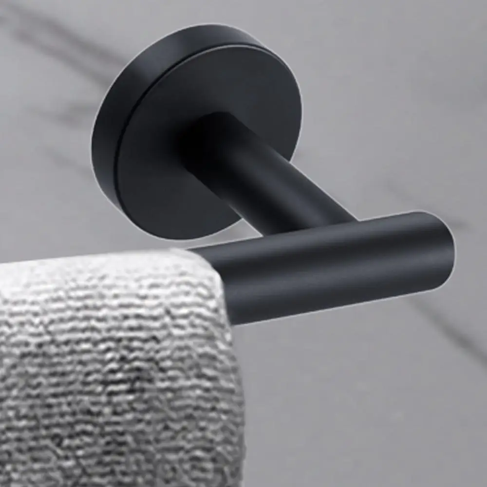 18-дюймовый держатель для полотенец матовый черный настенный из нержавеющей