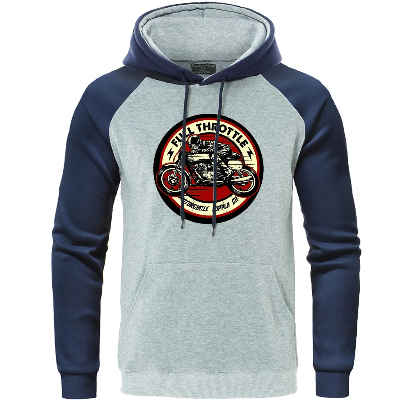 Горячая Распродажа мужские свитшоты с длинным рукавом стиль кафе гоночный