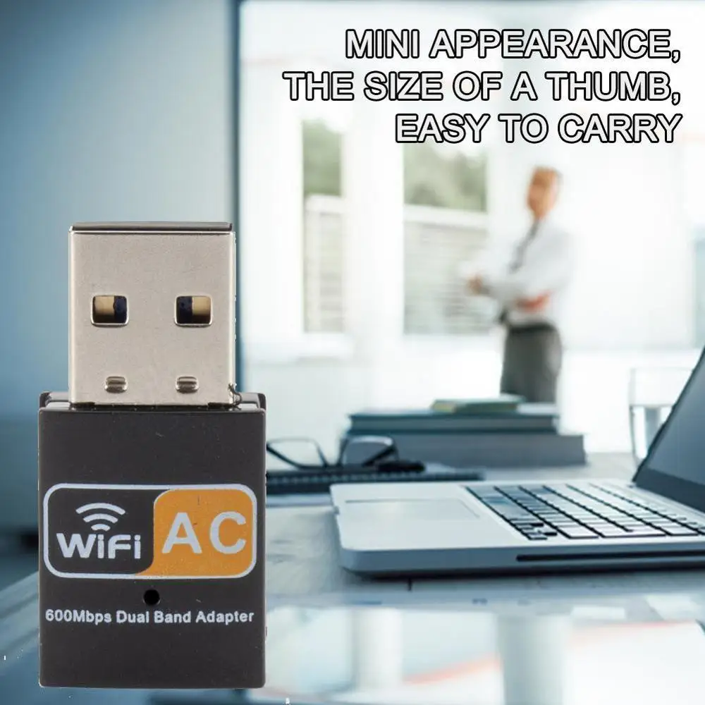 

600Mbps Wireless USB WiFi Adapter Dual Band wifi Antenna Card Network 5Ghz USB 802.11ac Receiver Lan PC 2.4 Ethernet Z8S9
