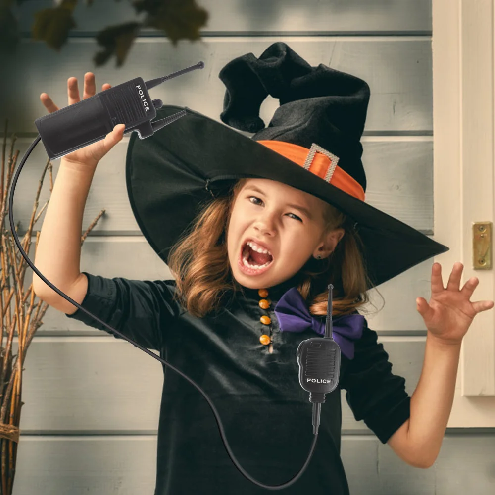 

2Pcs Party Props Game Props Fake Walkie Talkie Interphones (Black)