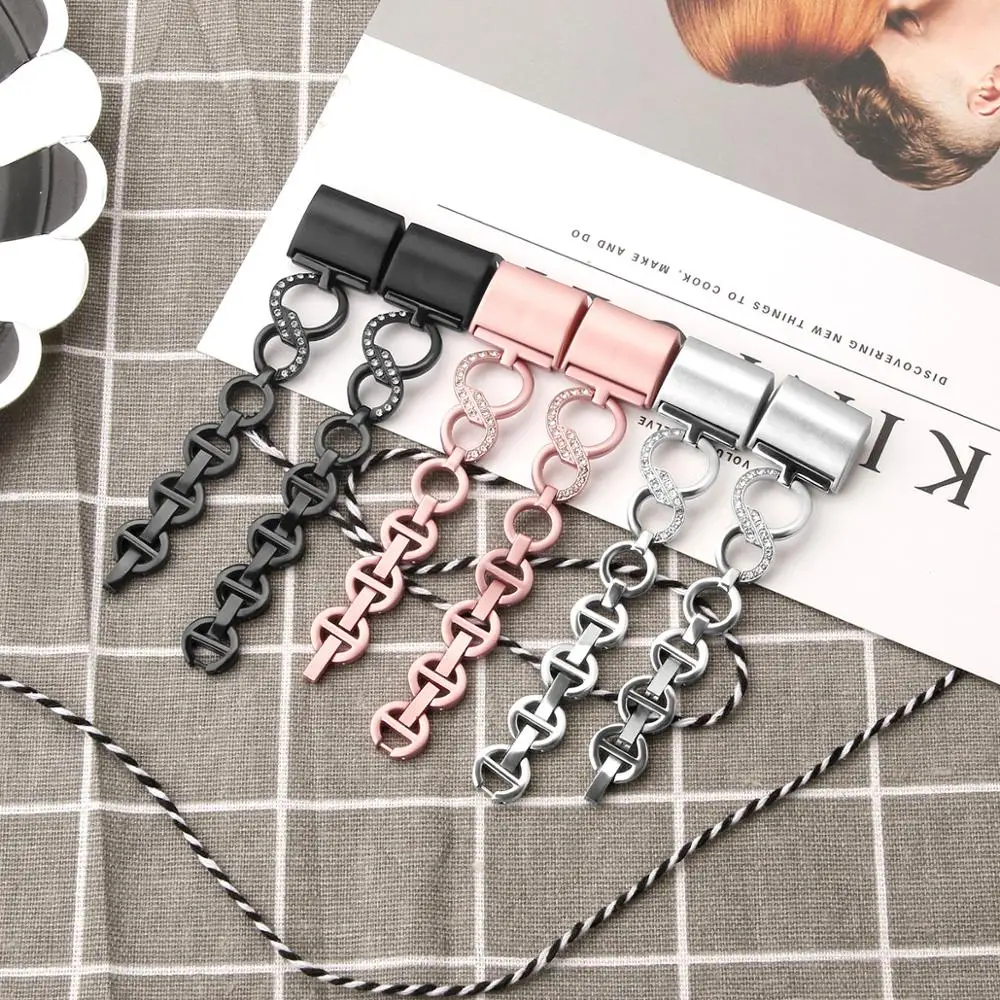Fashion Stainless Steel Lady Chain Strap Watch Band For Fitbit Charge 2 Metal Rhinestone Bracelet Adjustable Straps Accessories | Наручные