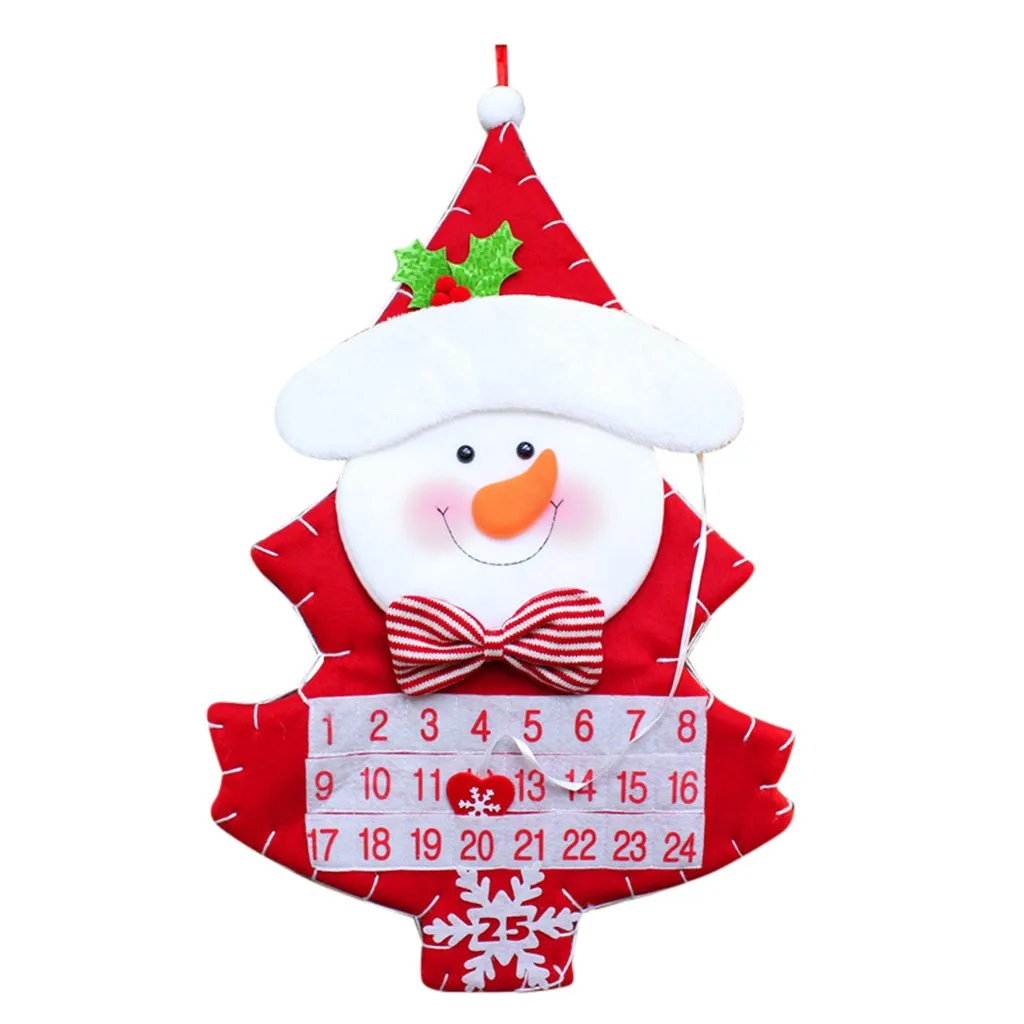 Рождественский Адвент-календарь карманы Войлок дети стены Висячие отсчет декоры