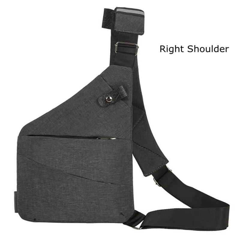 

Right/Left Fashion Digital Shoulder Bag Men Multi-functional Crossbody Backpack Anti-theft Gun Chest Bag