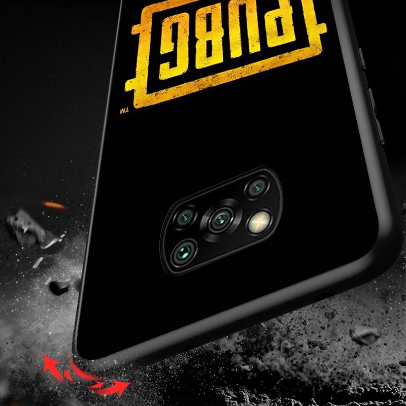 hot pubg game for xiaomi poco x3 nfc x2 m3 m2 f2 pro c3 f1 a2 lite a1 mix3 play silicone soft black phone case free global shipping