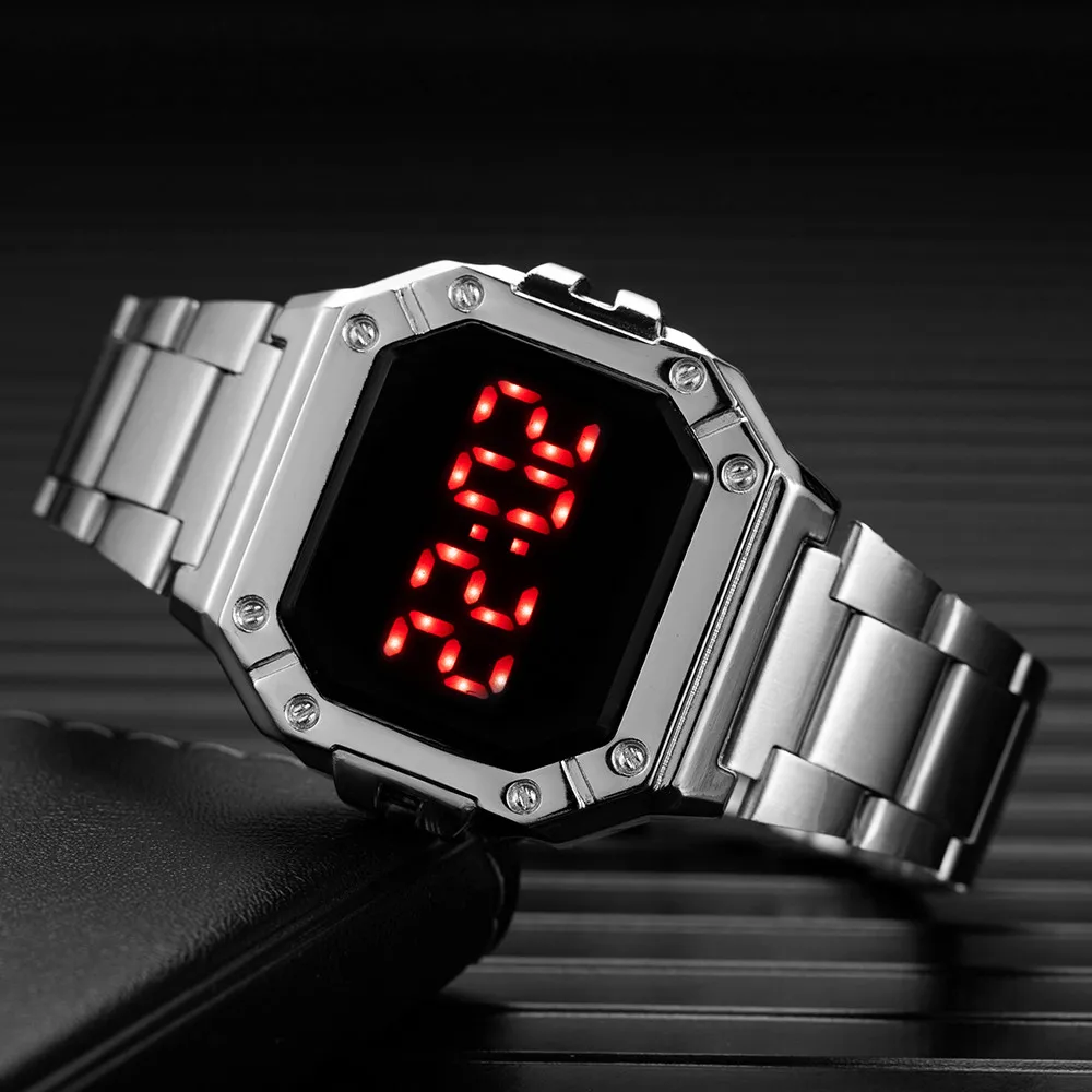 Luxury Brand Women's Sport Led Digital Wrist Watches For Men Women Steel Casual Electronic Watches For Women Reloj Hombre