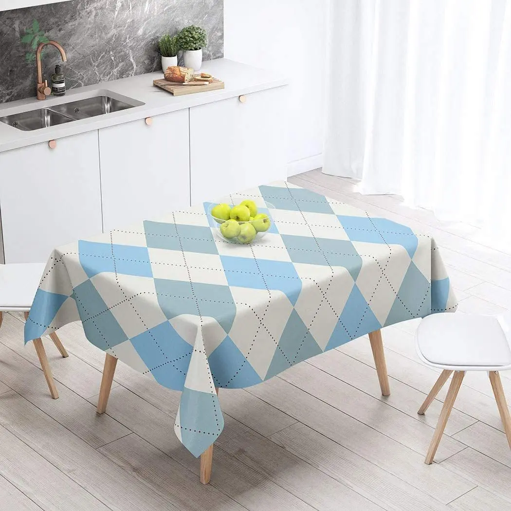 Бело-синяя ромбовидным рисунком регулярные Графика перестановкой и Комбинации