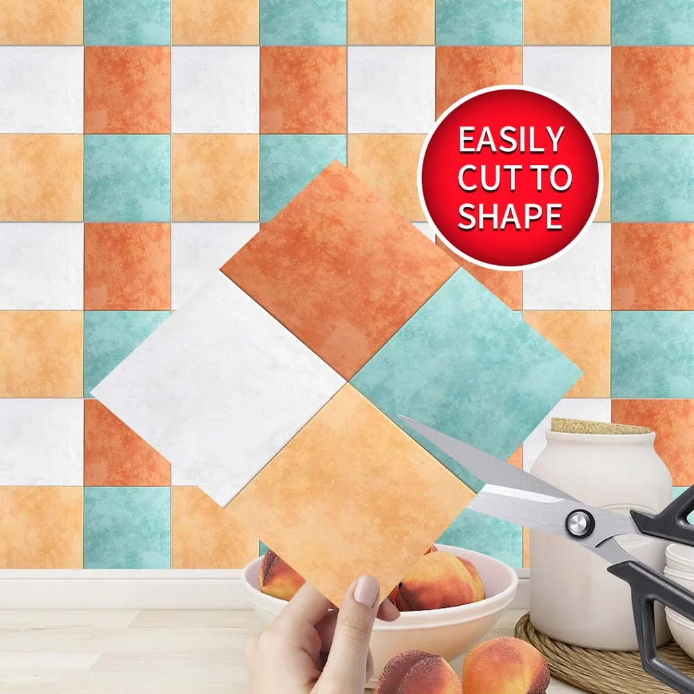 Красочная самоклеящаяся мозаичная наклейка для плитки водостойкая ПВХ
