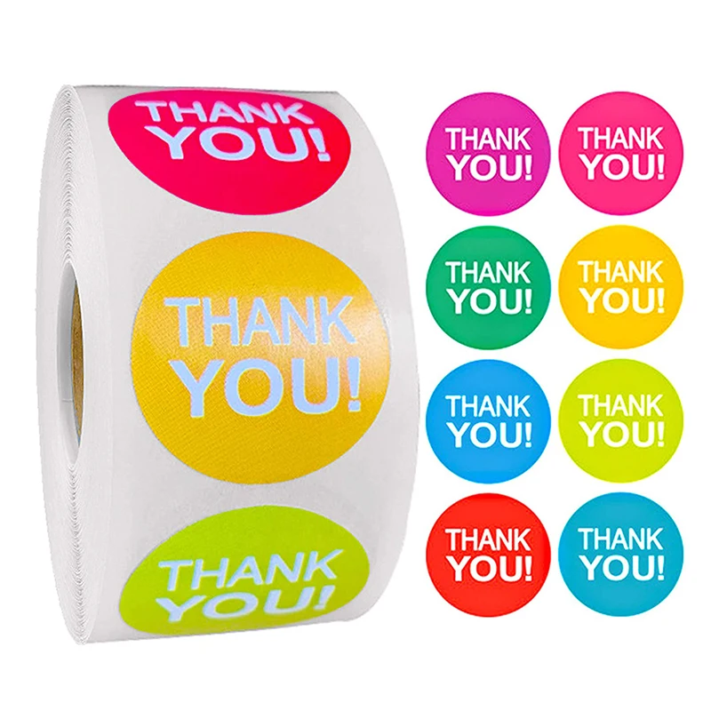 

Яркие цветные благодарные наклейки для класса, товары для учителей, вознаграждение, декор для детских игрушек, круглые этикетки 1,5 дюйма, 500 ...