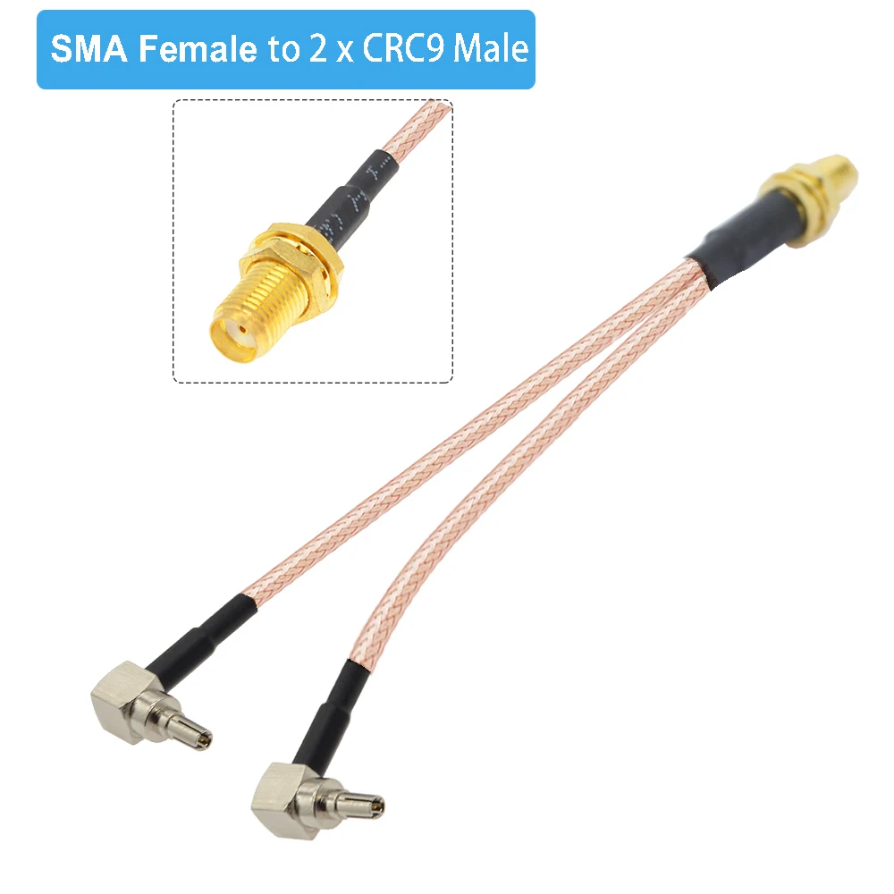Антенна 3G 4G, разъем SMA Female/Dual CRC9/SMA/TS9, разветвитель типа Y, комбинирующий радиочастотный коаксиальный Соединительный кабель для модемного маршрутизатора 3G 4G