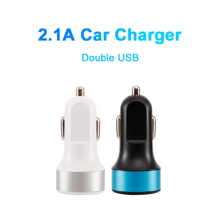 Универсальное автомобильное зарядное устройство с двумя USB портами 2 1 А 5 В
