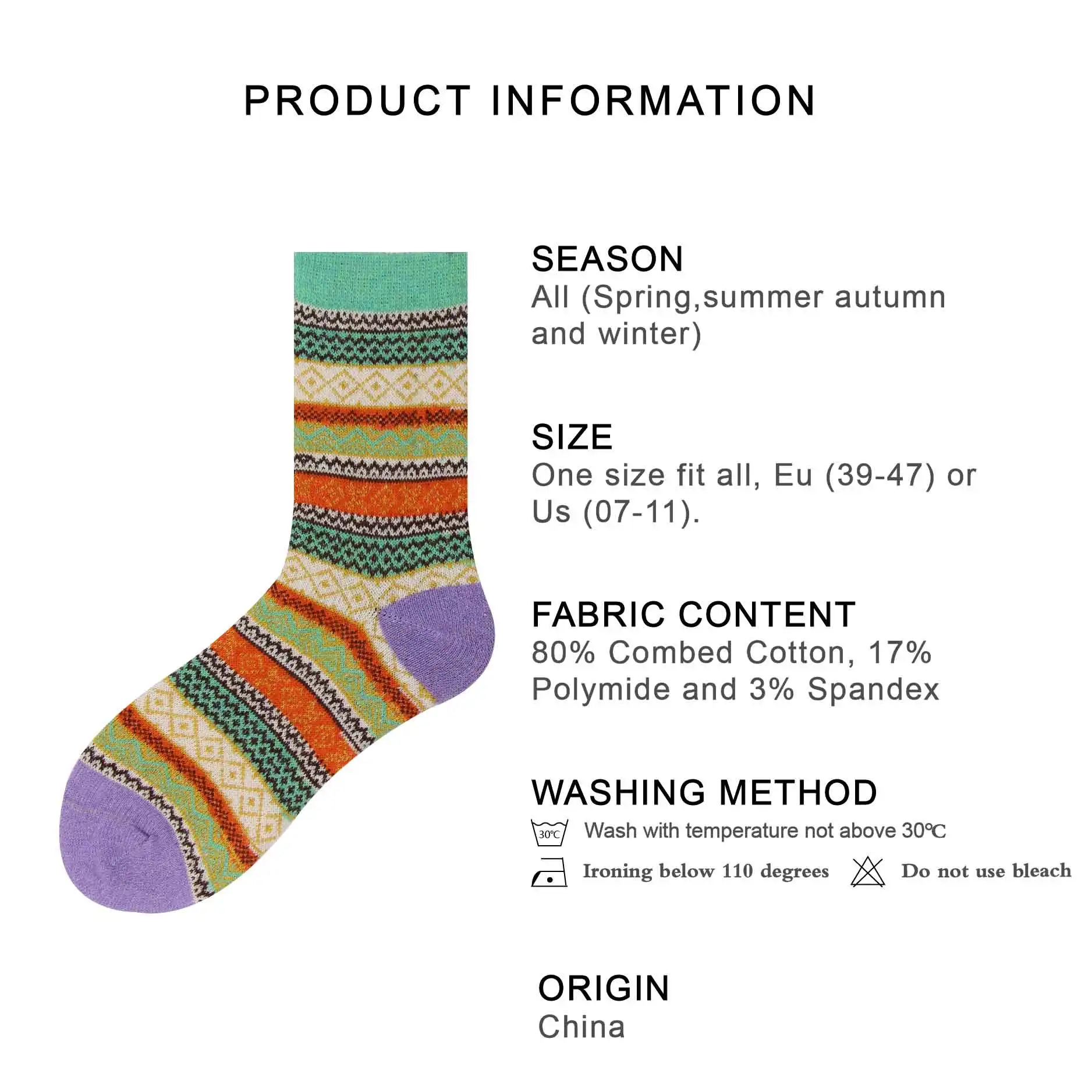 Зимние толстые теплые шерстяные носки для девочек средней школы повседневные