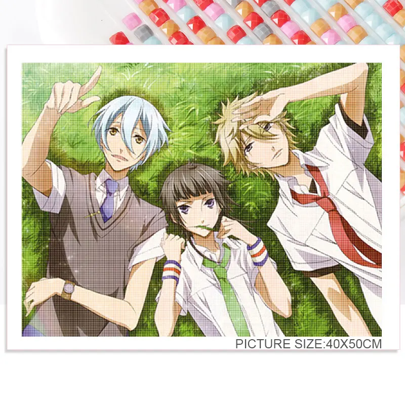 

Diamond Painting Cartoon Anime Hakuouk Square Diamond Round Diamond Decoration Customizable Wall Art Decoration Frameless
