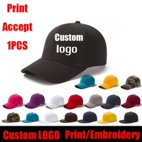 1pcs customizedprint logo summer cap branded baseball cap snapback hat summer cap hip hop fitted caps hats for men women kids
