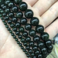 wholesale natural dark green sandstone round loose beads for jewelry making 15 4 6 8 10 12mm pick size diy bracelet accessories