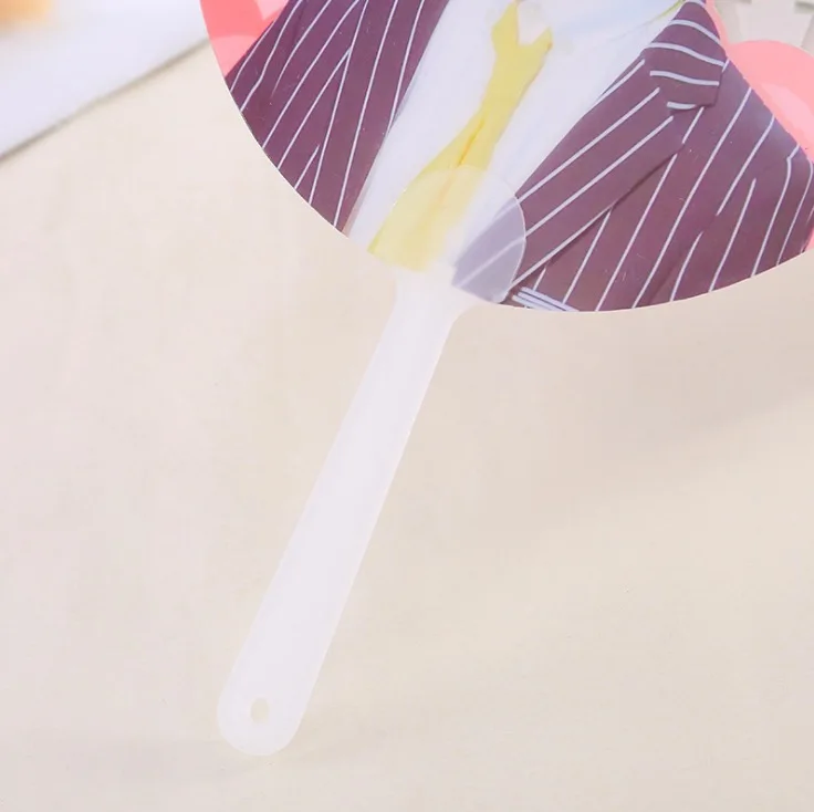 Пластиковый веер круглой формы 50 шт. прозрачный на заказ Ручной Веер для печати