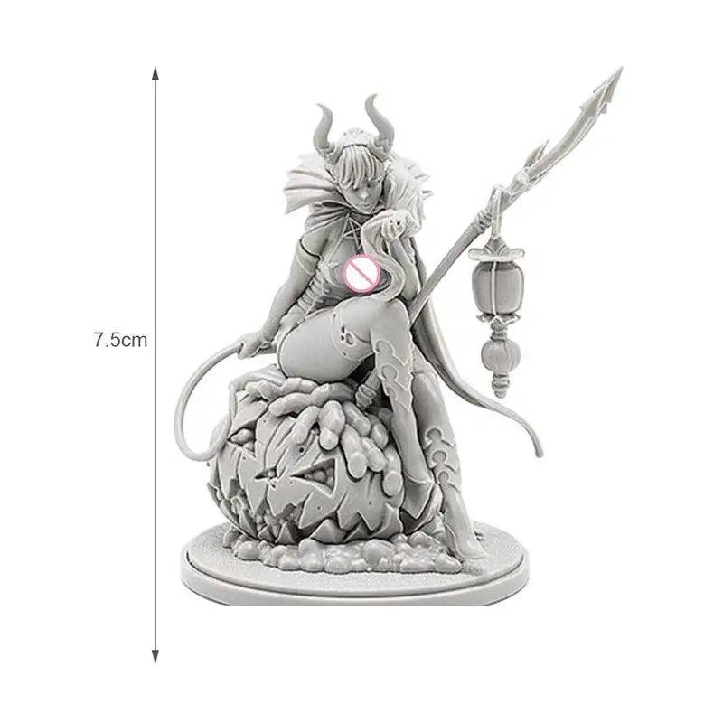 

1/24 Resin Figure Unpainted Model Kit Figure Collect Unpainted A-195 Girl Unassambled Devil Y0A1