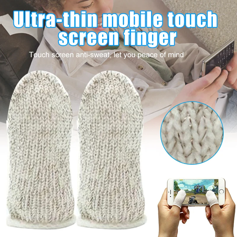 

New 10Pcs Mobile Finger Sleeve Sensitive Game Controller Sweatproof Aim Keys for PUBG DOM668