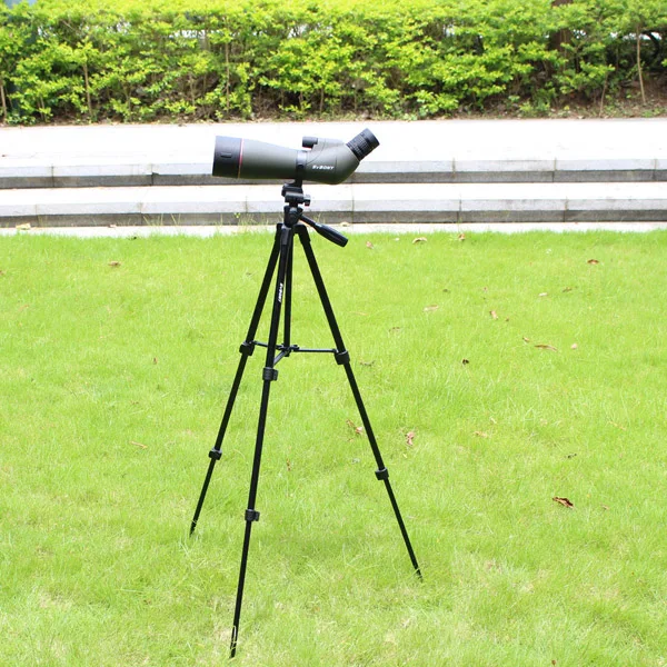 SVBONY SV13 Зрительная труба 20-60x65 зум телескоп BK7 серебро+ MC Призма и полностью многослойный объектив объектива водонепроницаемый F9314AA для охоты, стрельбы, стрельбы из лука, наблюдения за птицами - Цвет: with 54 inch Tripod