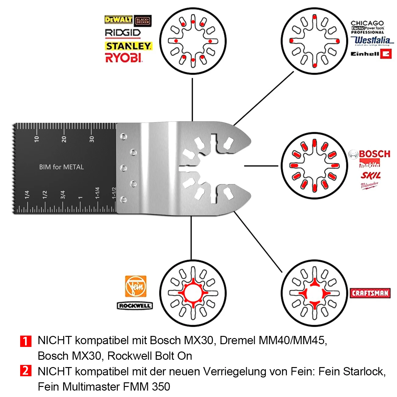 23 шт. многофункциональное биметаллическое Точное лезвие пилы Осциллирующее для