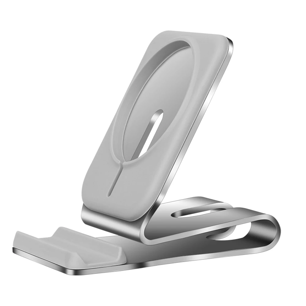 charger bracket for iphone 12 magsafe metal magnetic absorbing invisible charger stand foldable moblie phone holder free global shipping