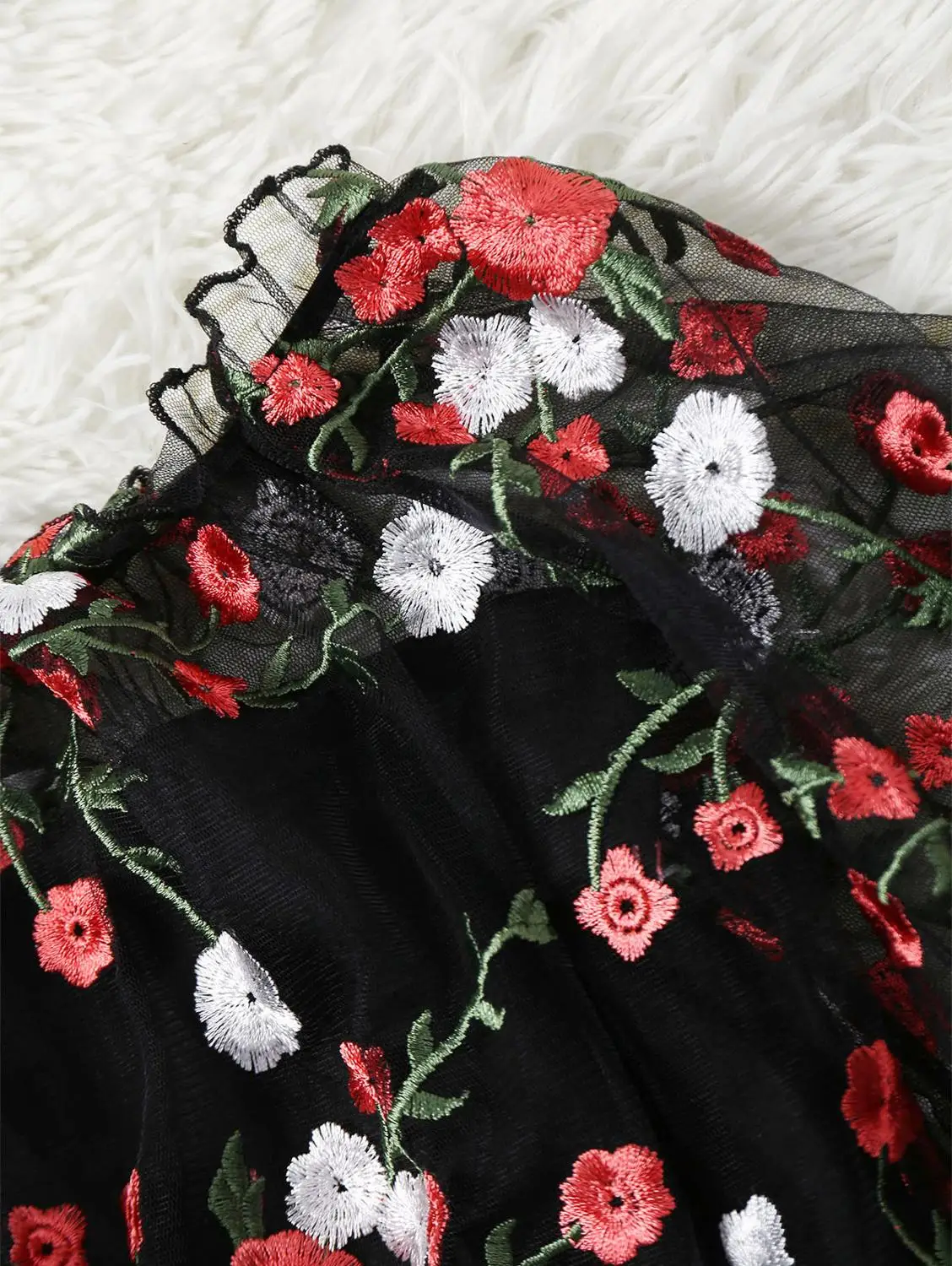 ZAFUL Симпатичные Женщины Повседневная Блузка Рубашка Женская Мода Вышитые С Плеча