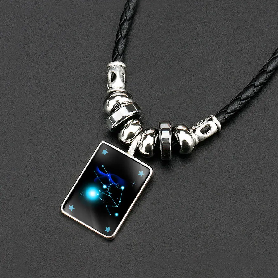 Светящееся Созвездие Подвеска Ожерелье Pisces Gemini Aquarius Capricorn Scorpio Libra Leo Cancer Телец