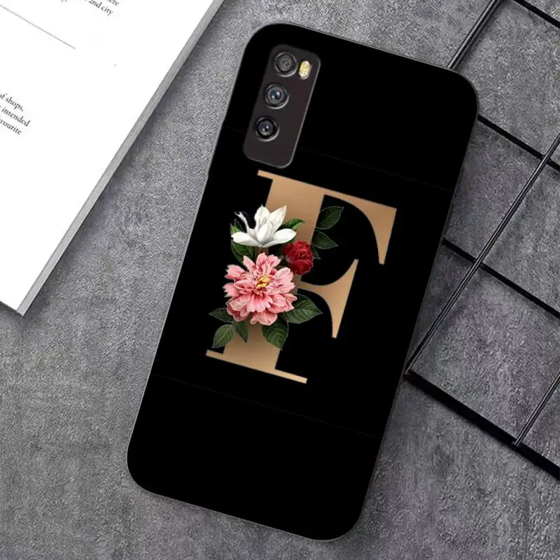 TOPLBPCS пользовательский 26 Английский имя буквы цветок начальный телефонный чехол