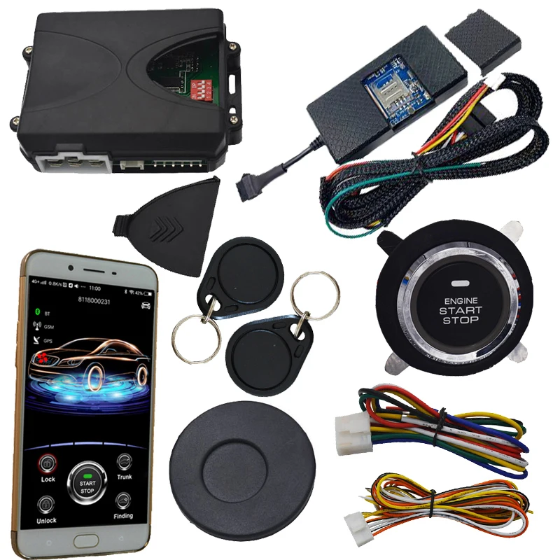 Rfid-двигатель start stop kit работает с aftermarket автомобильная сигнализация автомобильное мобильное приложение в режиме реального времени онлайн отслеживание автомобиля в google Maps