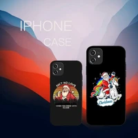 christmas new year gift phone case black color for iphone 13 12 mini 11 pro x xr xs max 7 8 6 6s plus se cover coque funda shell