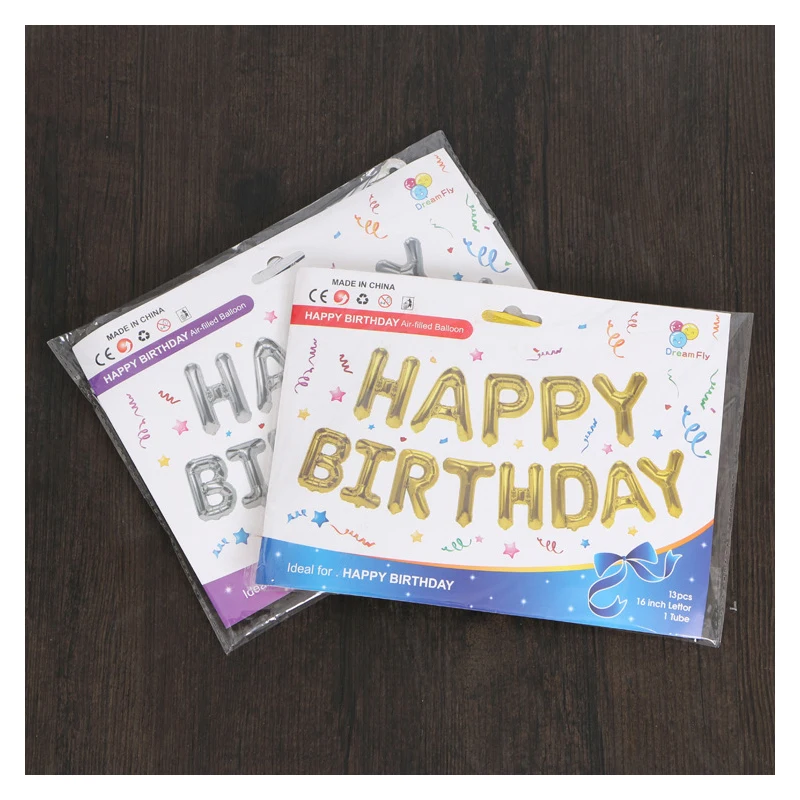 

16 inch Letters HAPPY BIRTHDAY Foil Balloons Happy Birthday Party Decoration Kids Alphabet Air Balloons Baby Shower Supplies