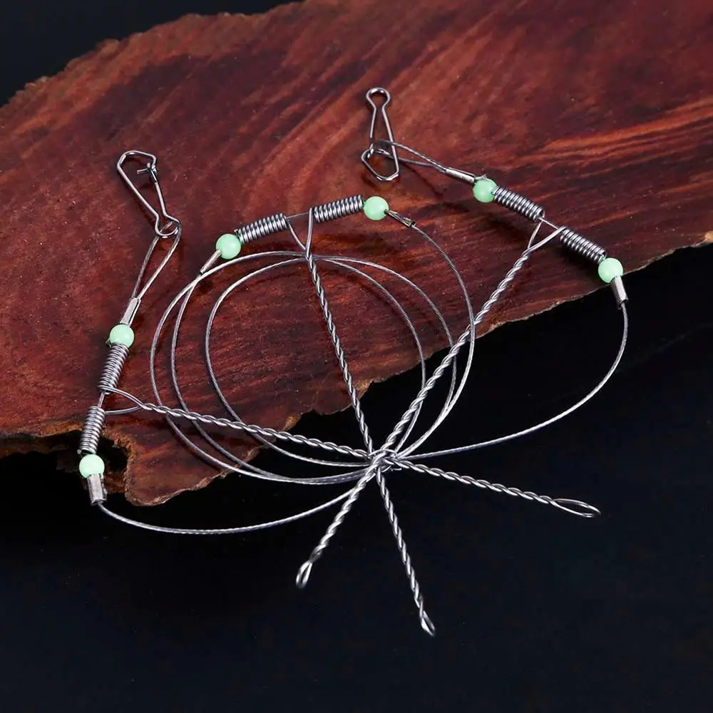 Рыболовные снасти из нержавеющей стали леска для поводка поворотная крючки