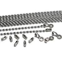 1 5 2 4 3 2 mm stainless steel metal ball bead chains connector accessories chains bulk for necklace keychain diy jewelry making